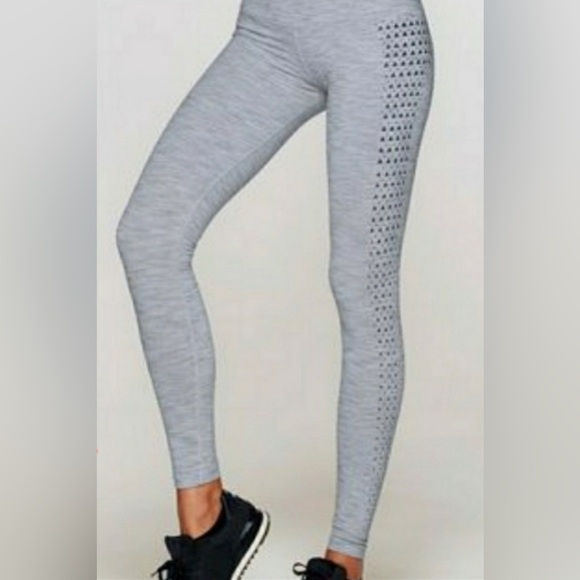 Lorna Jane Women’s Leggings High Waist Triangle Pattern Along Sides - Picture 1 of 7